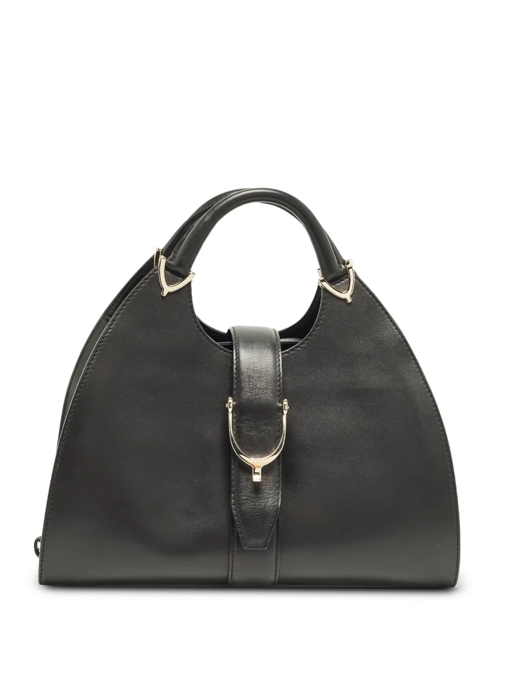 Gucci Pre-Owned Stirrup leather tote bag - Nero