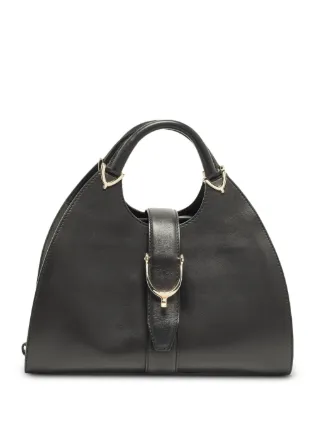 Gucci Pre-Owned スティラップ レザーハンドバッグ | ブラック 