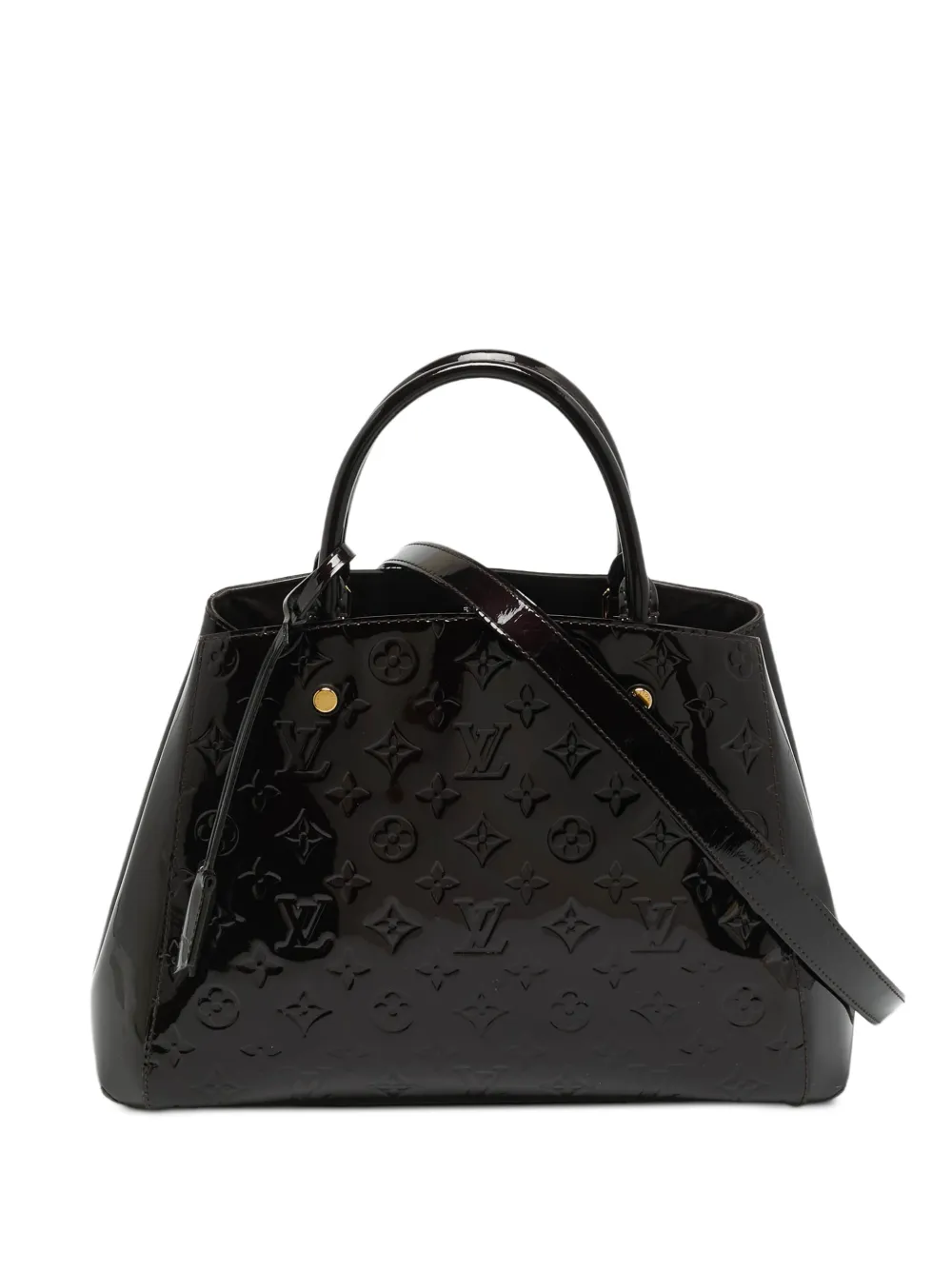 Louis Vuitton Pre-Owned Borsa tote MM Monogram Vernis Montaigne 2015 - Nero