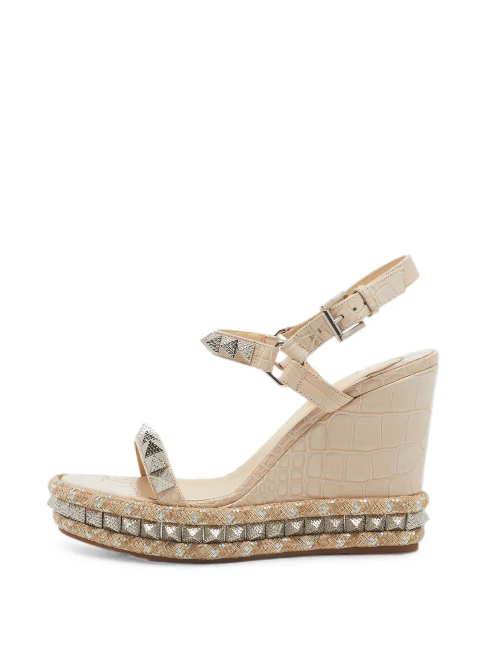 Christian Louboutin Pre-Owned Cataclou wedge sandals - Nude