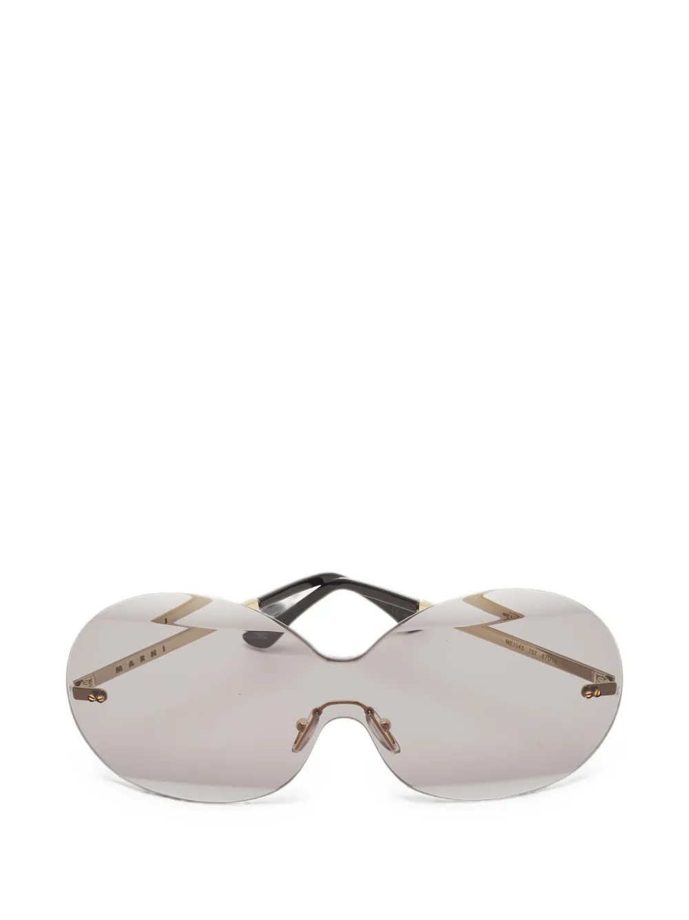 Marni Pre-Owned rimless round sunglasses - Grigio