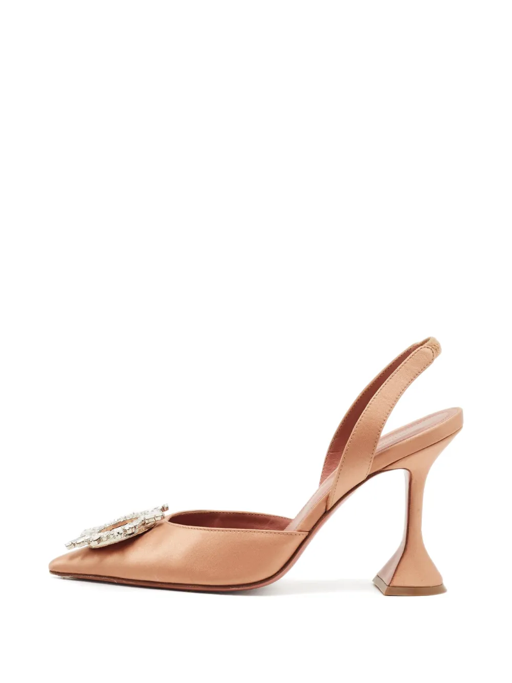 Amina Muaddi Pumps Begum con tacco - Oro