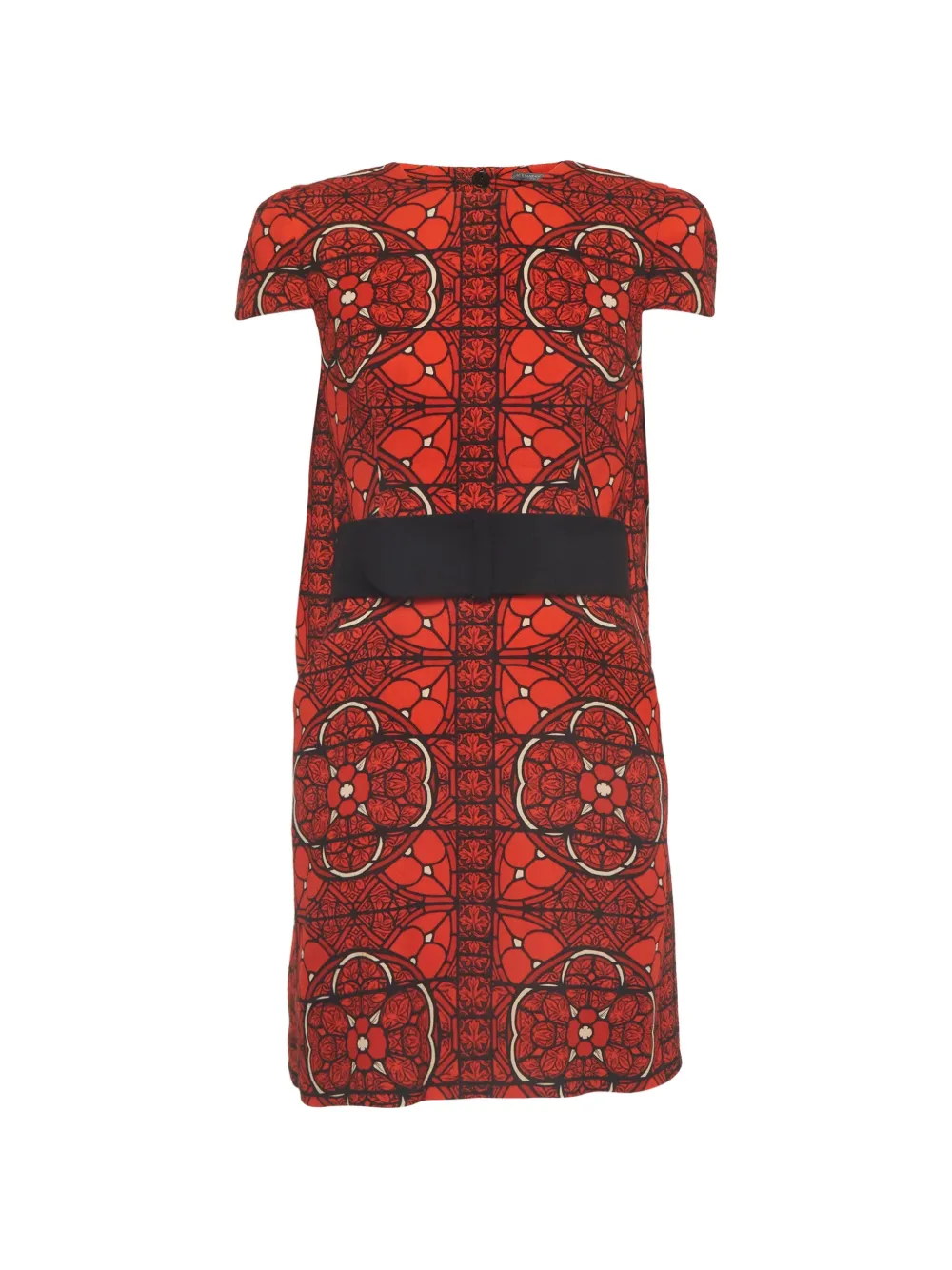 Alexander McQueen Pre-Owned mini kaleidoscope-print belted dress - Rosso