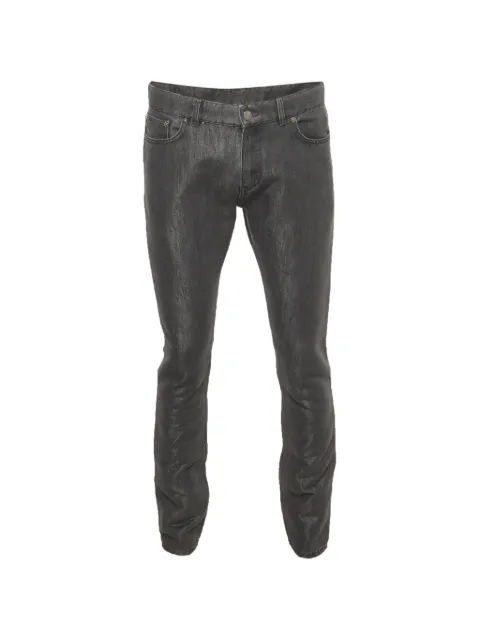 Louis Vuitton Pre-Owned waxed-effect slim-fit jeans