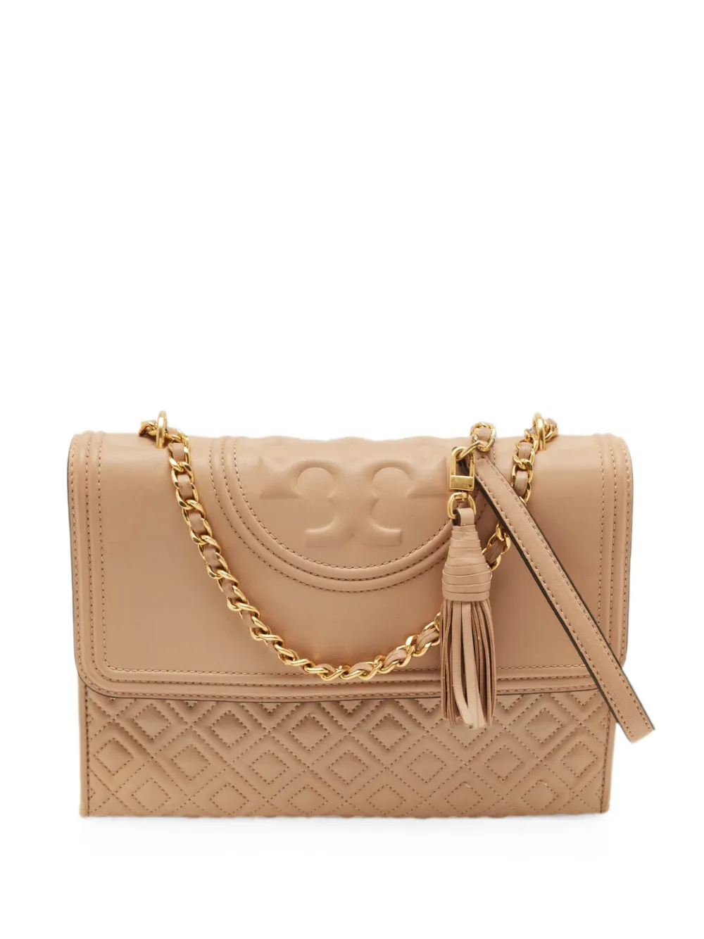 Tory Burch medium Fleming quilted shoulder bag - Toni neutri
