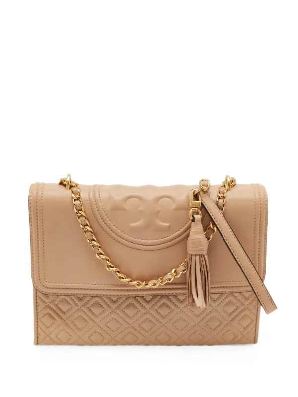 Tory Burch Fleming キルティング ショルダーバッグ M | ニュートラル 