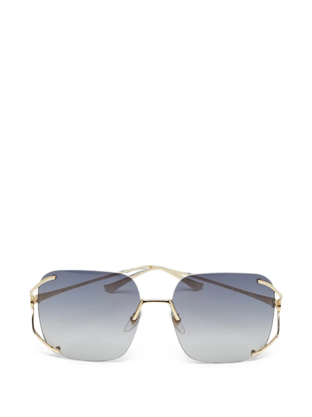 Gucci Pre-Owned square-frame sunglasses - Oro