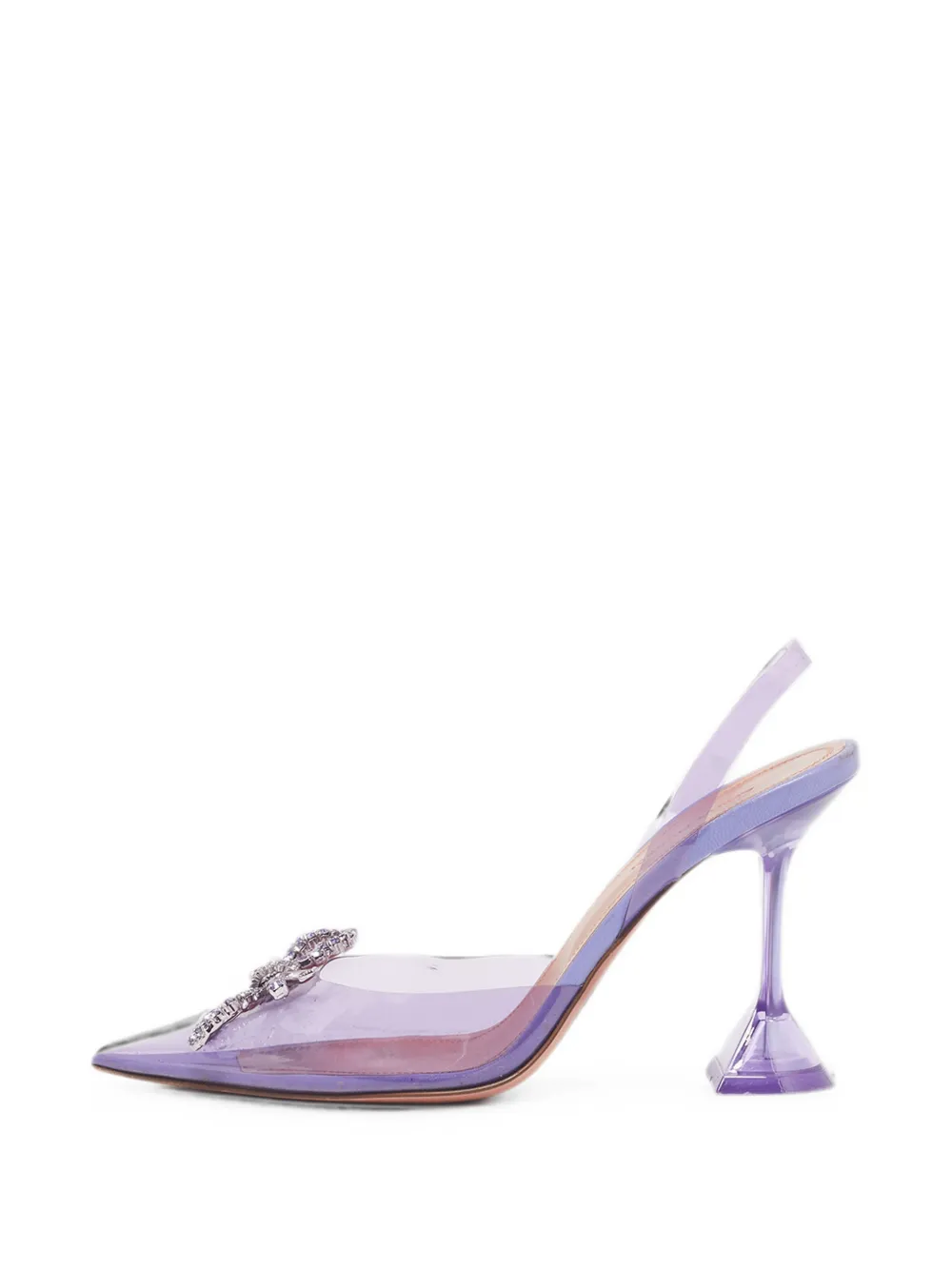Amina Muaddi Rosie crystal-embellished heeled pumps - Violett