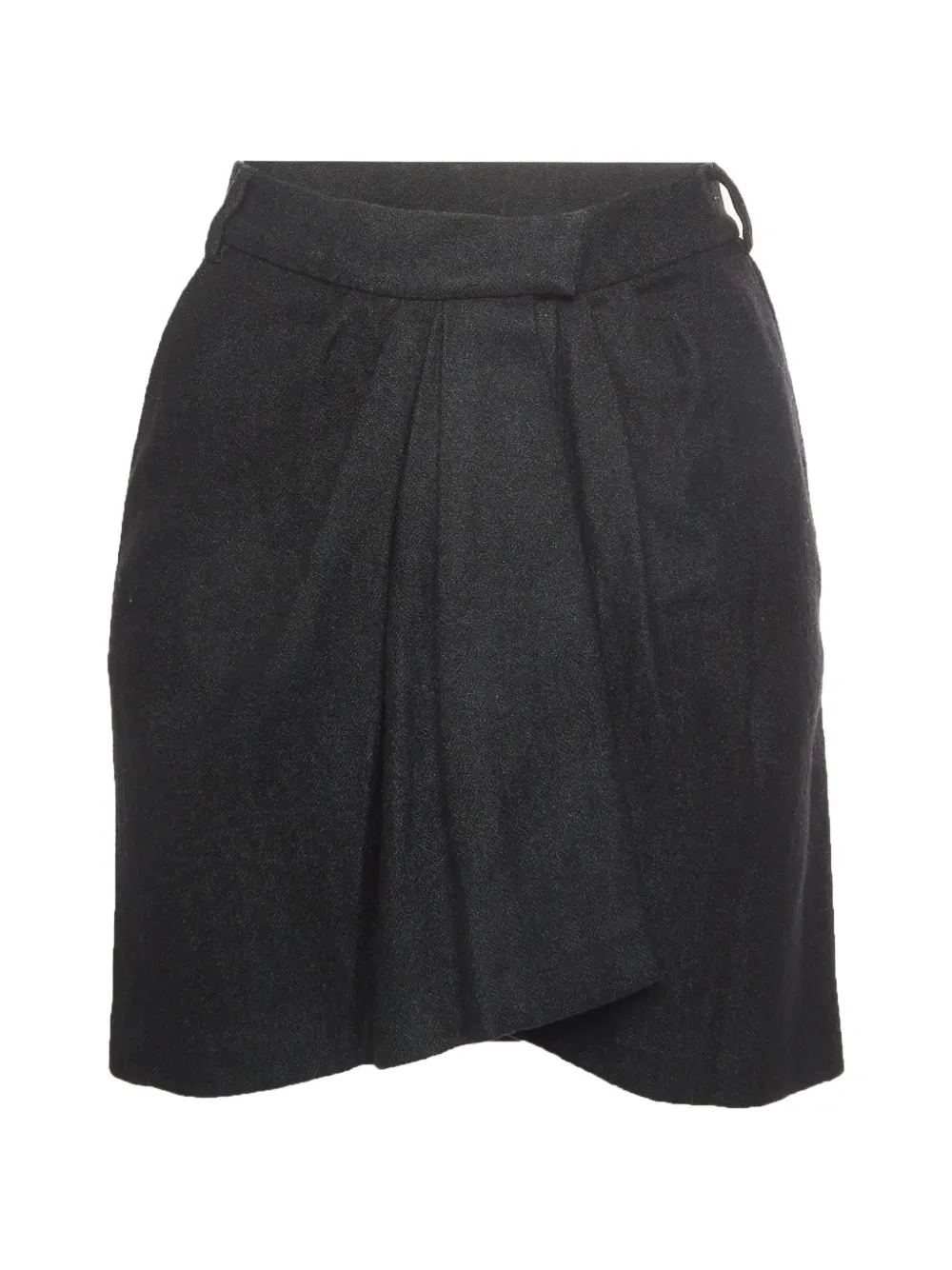 ISABEL MARANT pleated wrap mini skirt - Nero