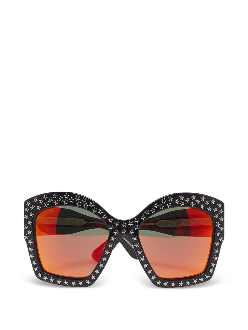 Gucci Pre-Owned star-studded geometric-frame sunglasses - Nero