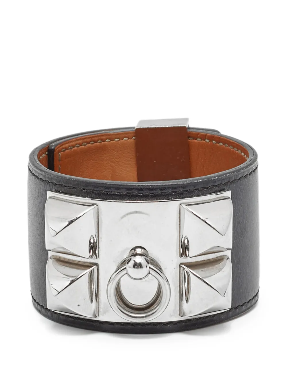 Hermès Pre-Owned Collier de Chien leather bracelet - Silber