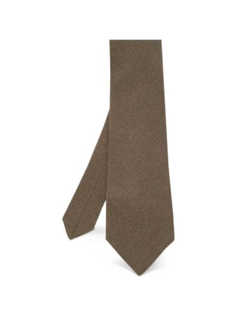 Giorgio Armani Pre-Owned diagonal-pattern wool tie
