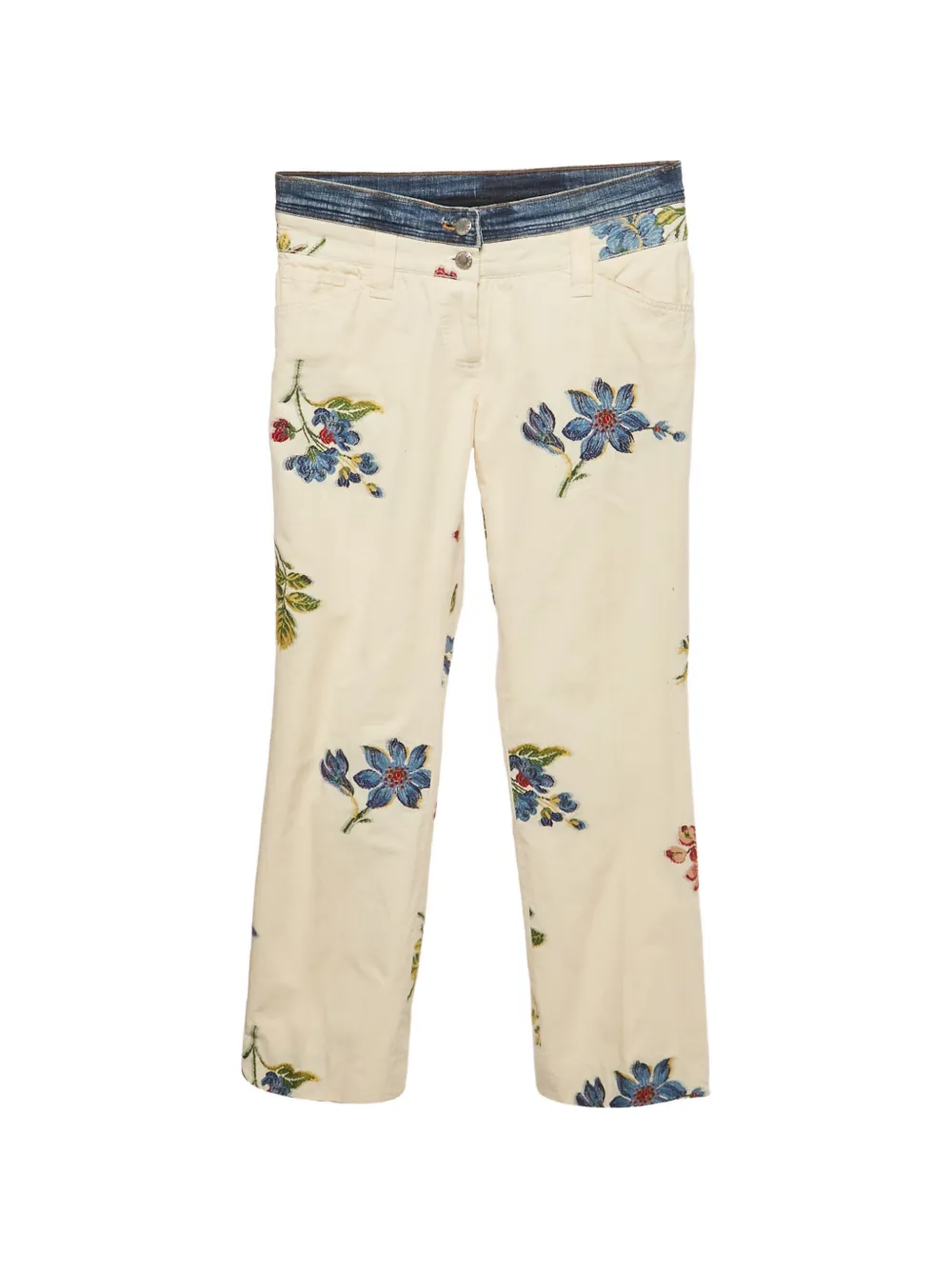 Dolce & Gabbana Pre-Owned Pantaloni dritti a fiori - Toni neutri
