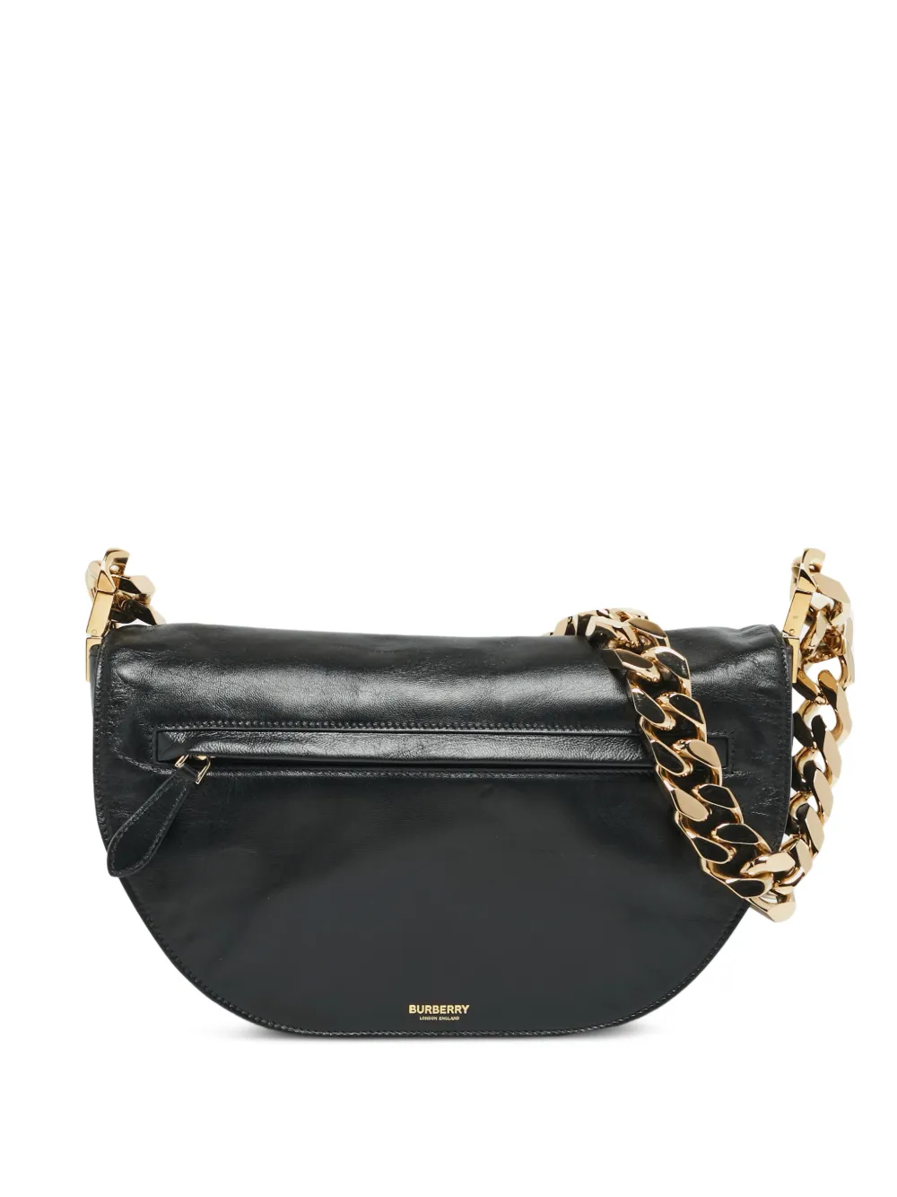 Burberry Pre-Owned Borsa a spalla Olympia piccola con catena - Nero