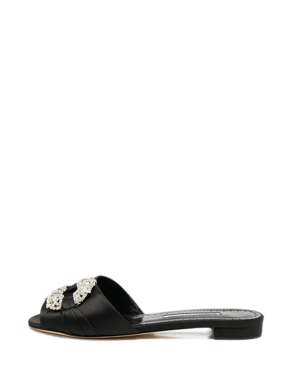 Manolo Blahnik Pralina crystal-buckle sandals - Schwarz