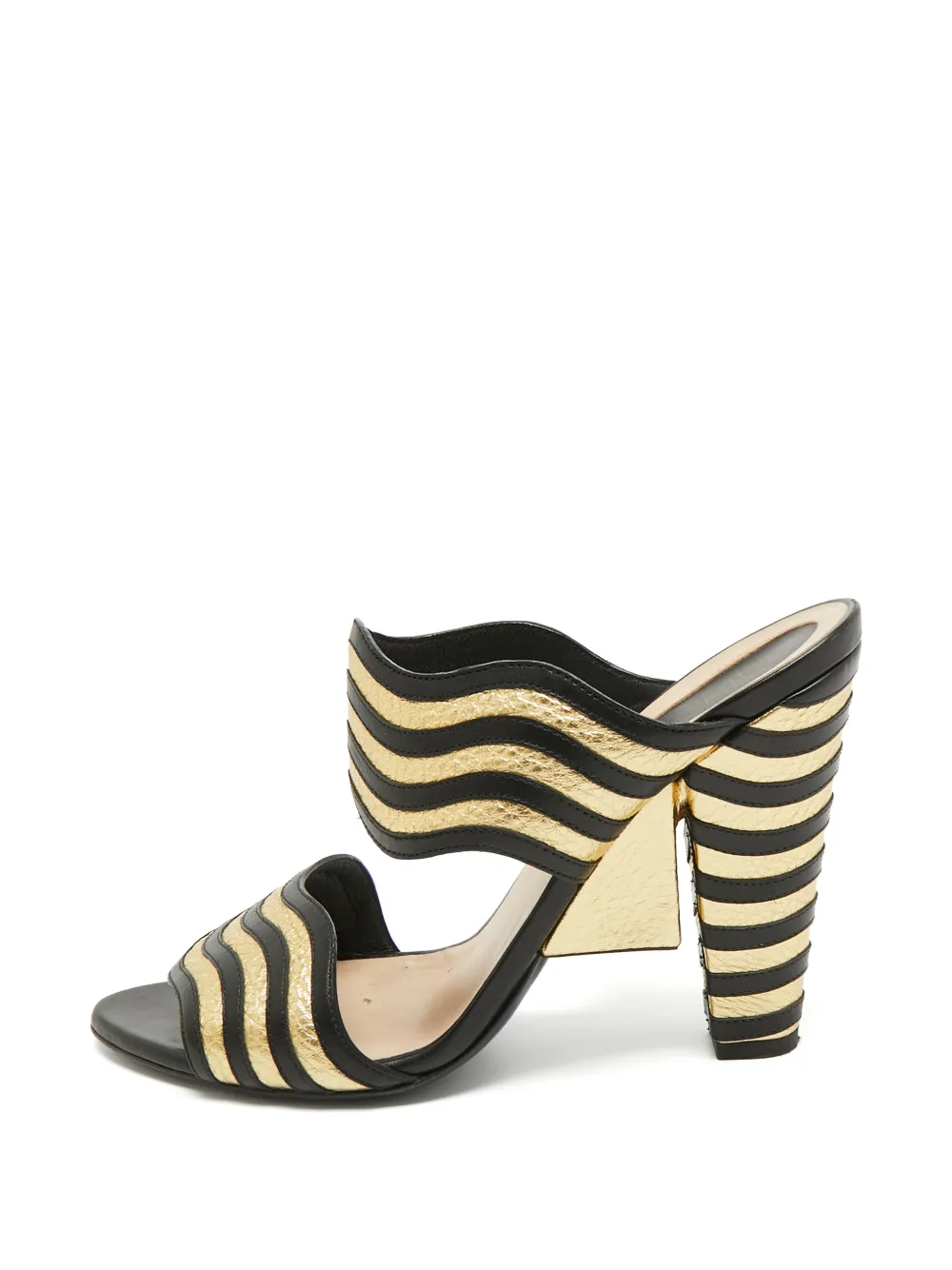 Fendi Pre-Owned Hypnosis leather sandals - Nero