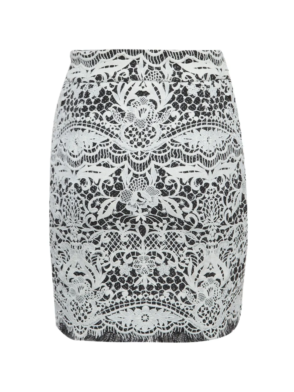 Maje lace-detail mini skirt - Bianco