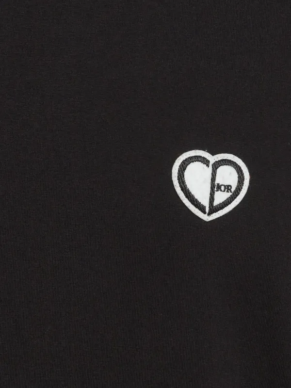 Christian Dior Pre-Owned Dior Homme heart-patch T-shirt | Black
