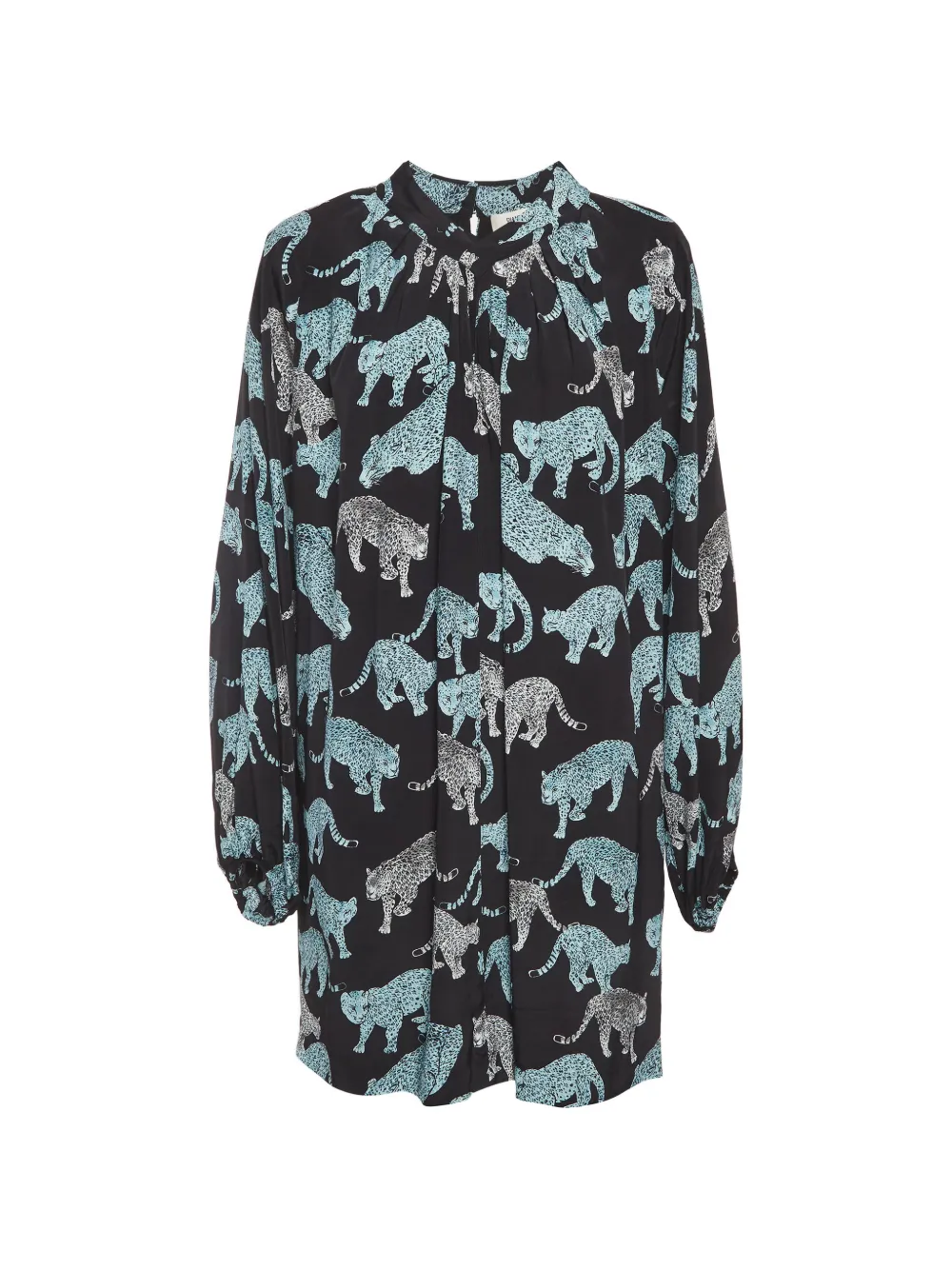 DVF Diane von Furstenberg leopard-print mini dress - Schwarz