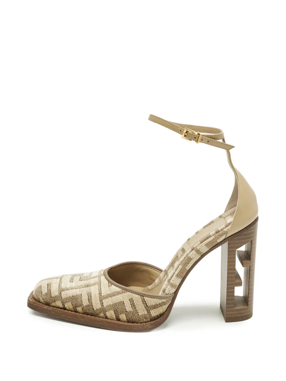 Fendi Pre-Owned Zucca-motif heeled pumps - Toni neutri