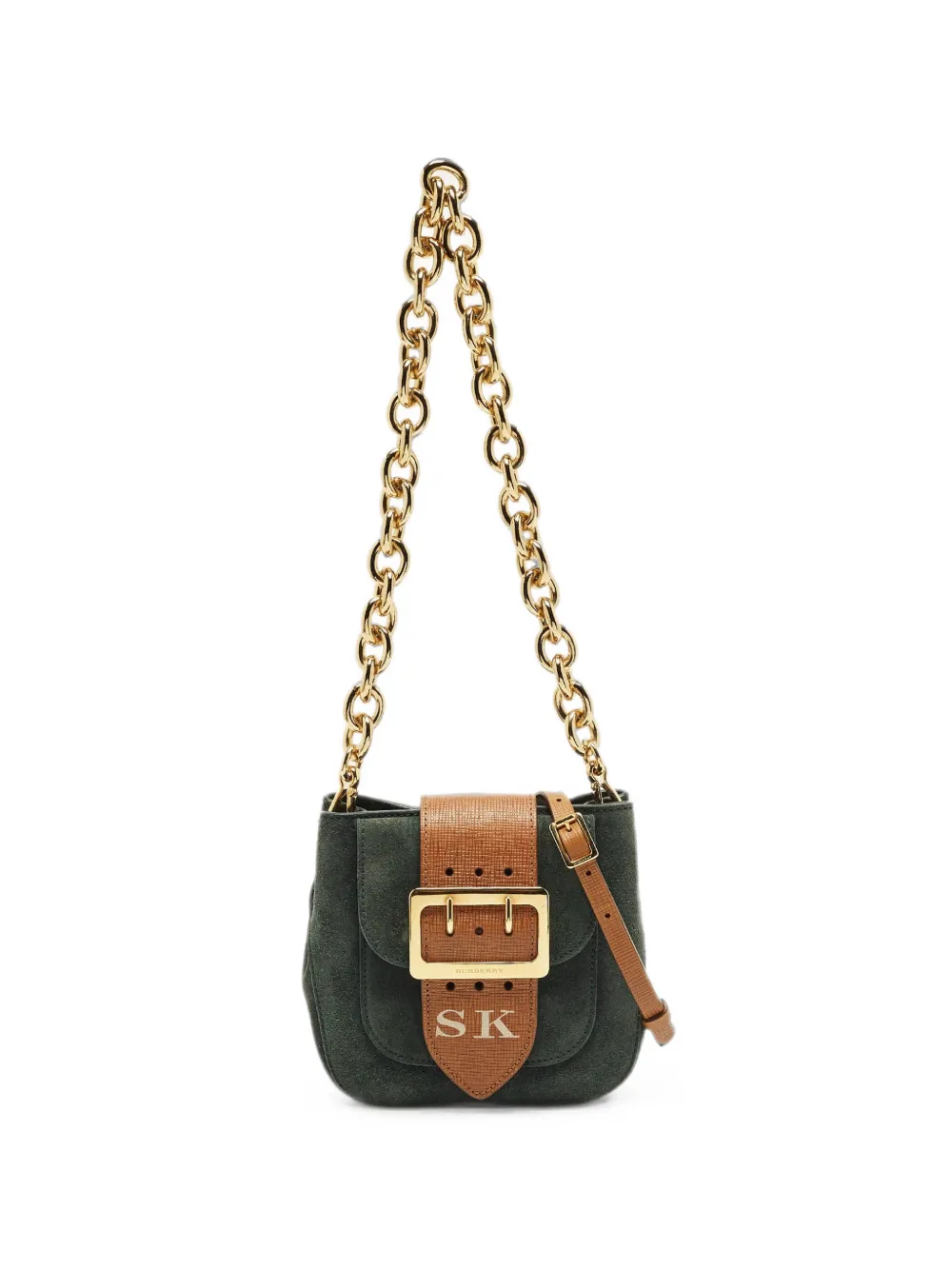 Burberry Pre-Owned Buckle dual-pin crossbody bag - Verde