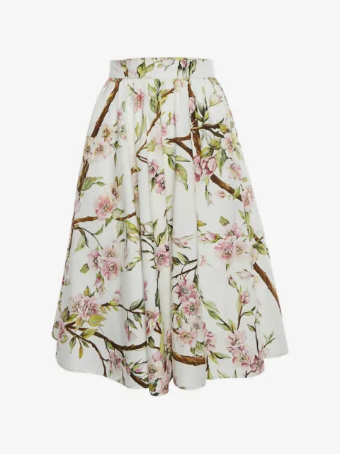 Dolce & Gabbana Pre-Owned floral-print flared midi skirt
