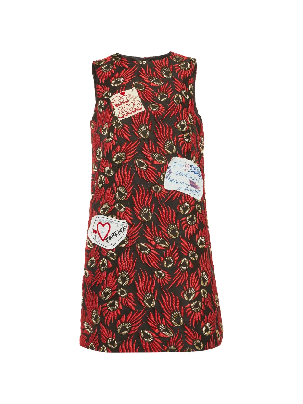 Dolce & Gabbana Pre-Owned patch-detail sleeveless mini dress - Nero