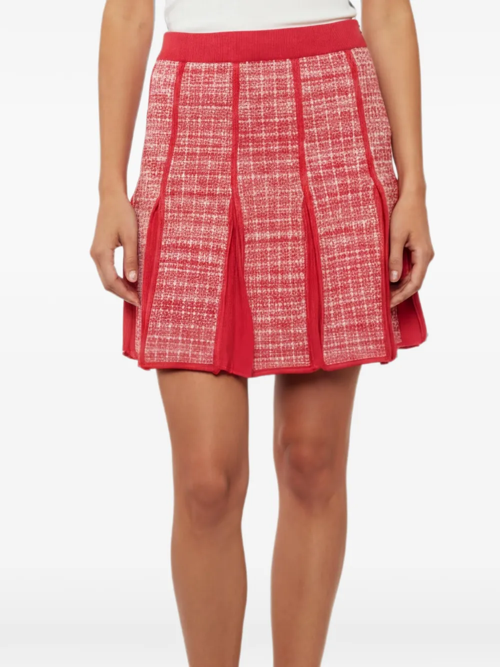 Elisabetta Franchi Minigonna con inserti - Rosso
