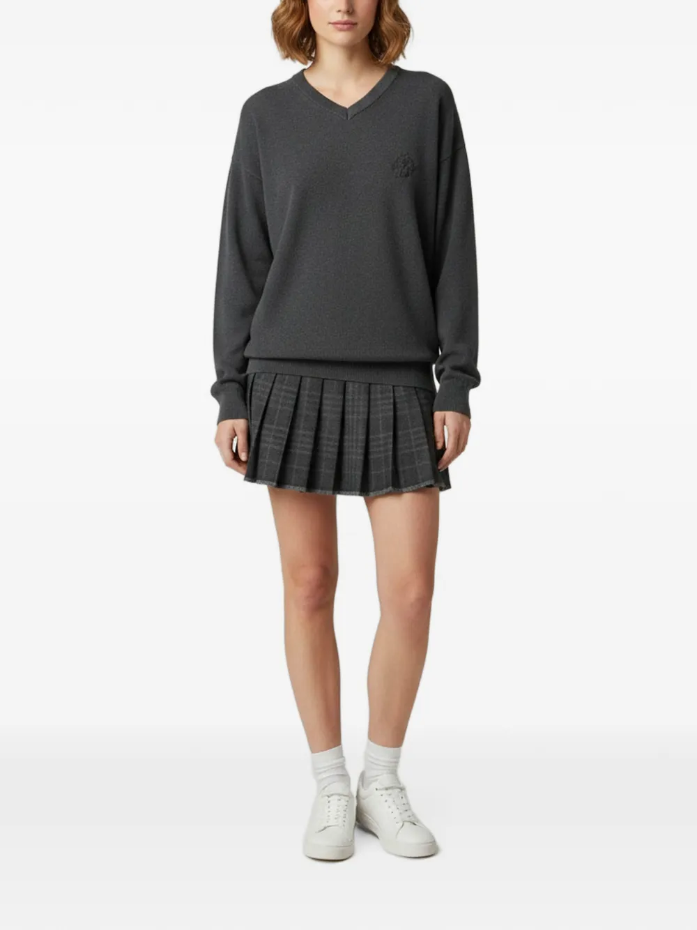 Balenciaga Pre-Owned pleated long-sleeve mini dress - Grigio