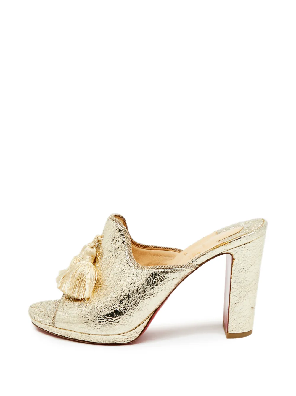Christian Louboutin Pre-Owned De Vienne tassel sandals - Gold