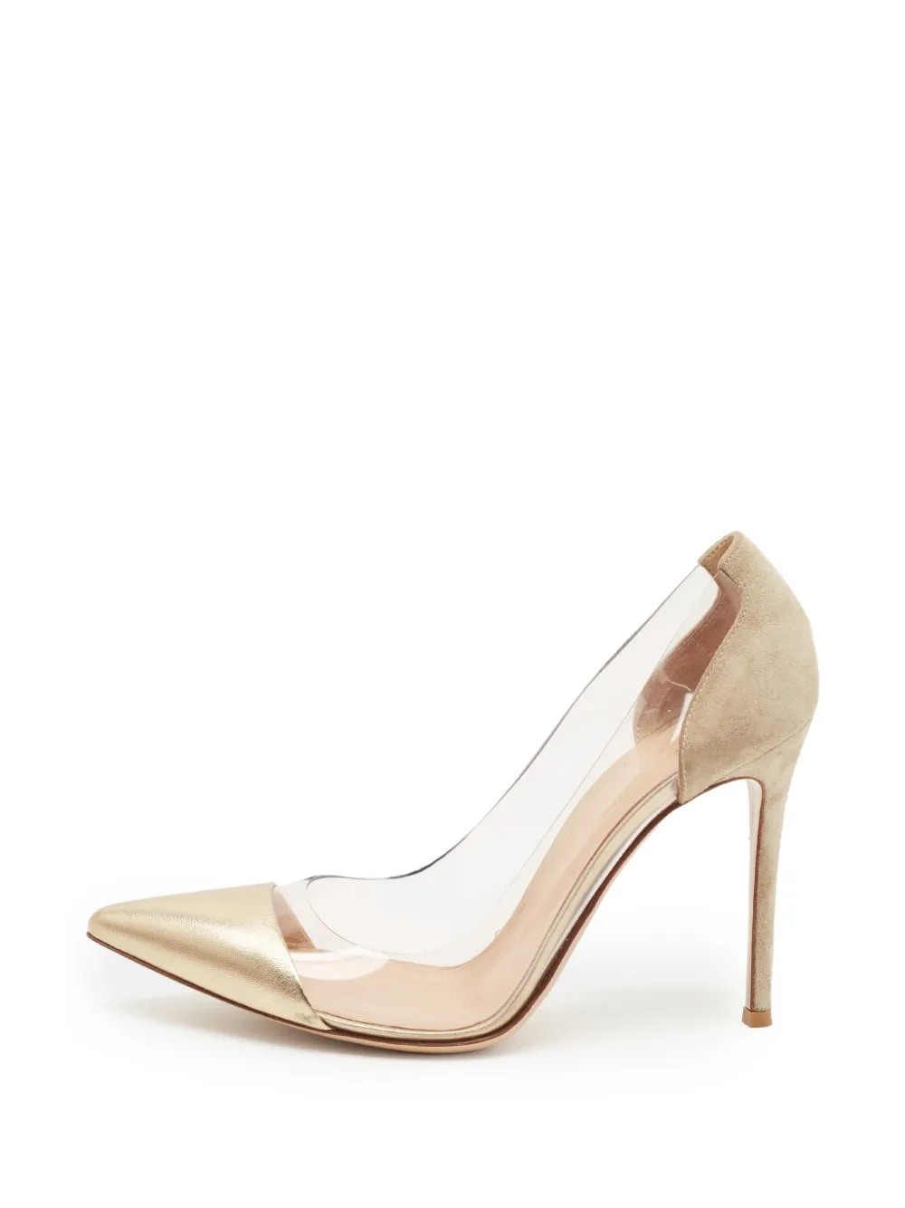 Gianvito Rossi Plexi panelled heeled pumps - Weiß