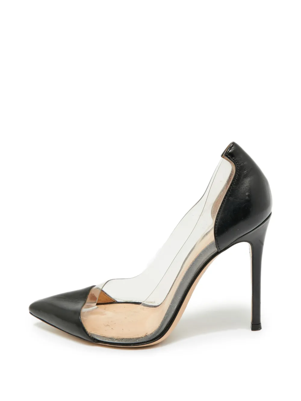 Gianvito Rossi Plexi Pumps mit spitzer Kappe - Weiß