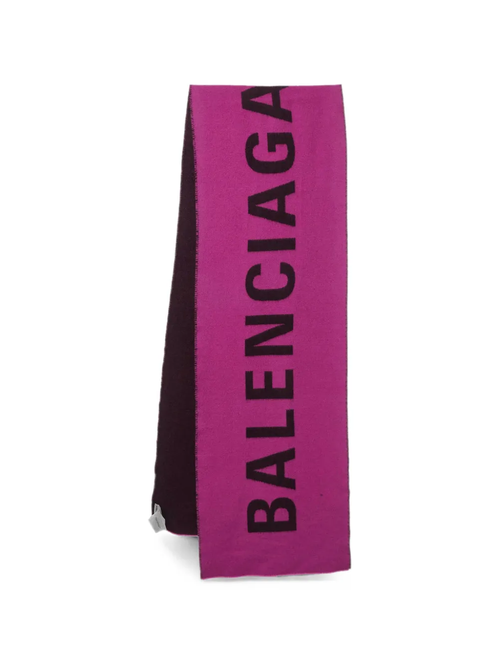 Balenciaga Pre-Owned logo-detail wool scarf - Rosa