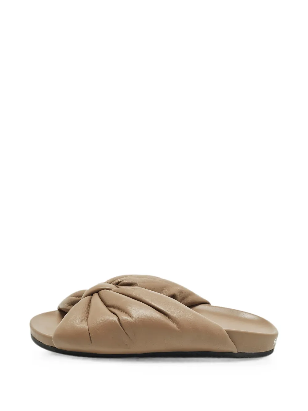 Balenciaga Pre-Owned knot leather flat sandals - Marrone