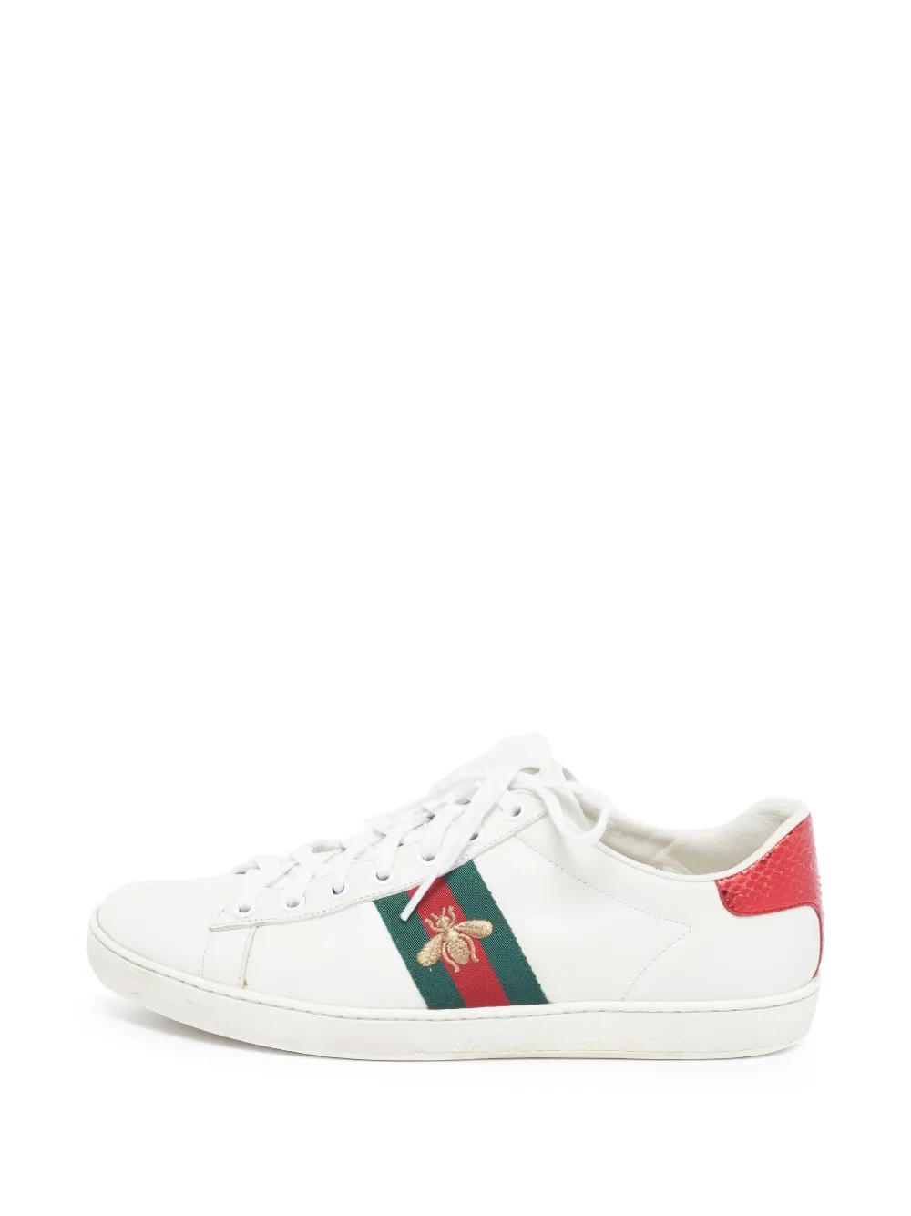 Gucci Pre-Owned Ace Sneakers mit Bienenmotiv - Weiß