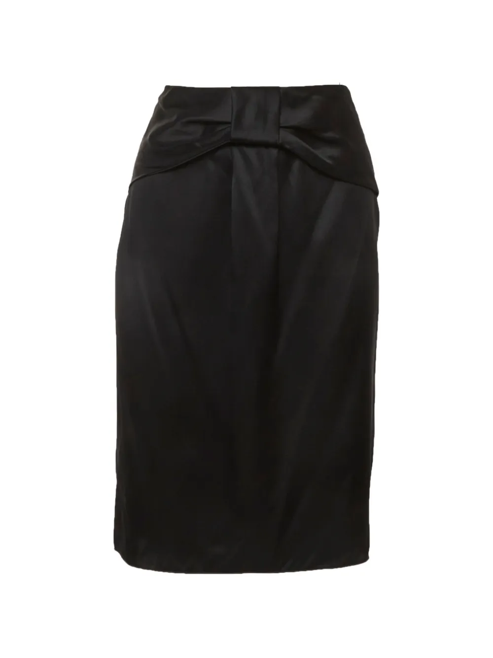 Pre-owned Dolce & Gabbana Bow-detail Mini Skirt In Black