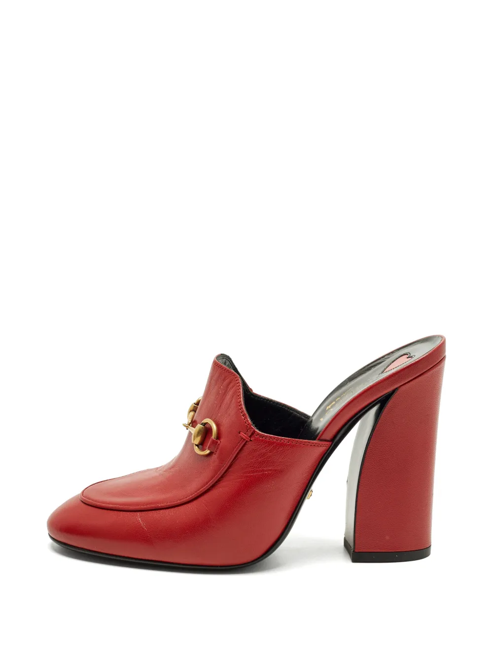 Gucci Pre-Owned Princetown leather heeled mules - Rot