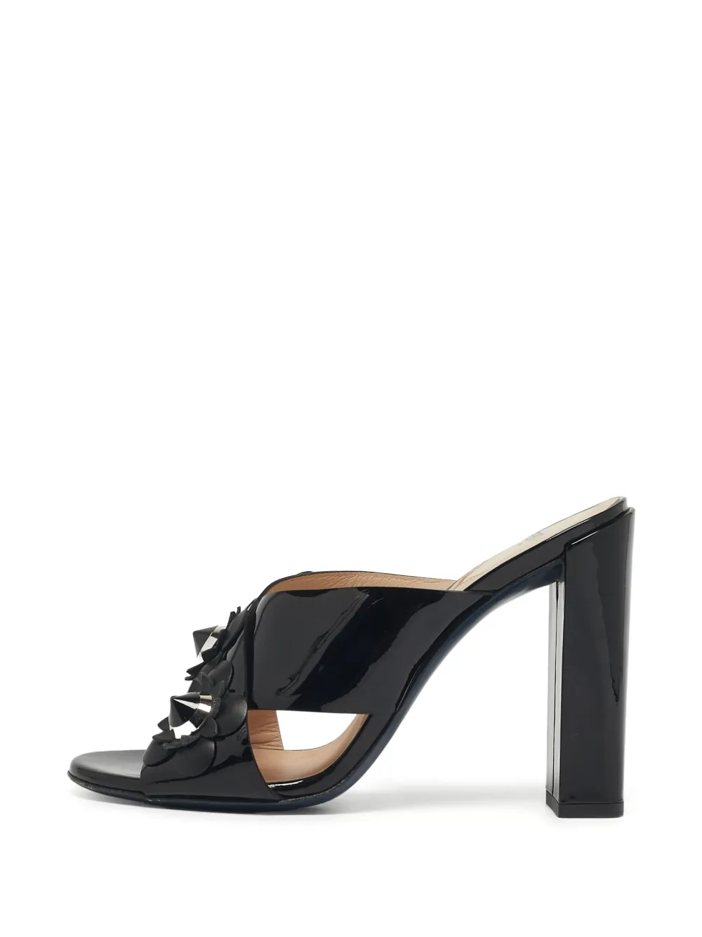 Fendi Pre-Owned Sandali Flowerland con tacco - Nero