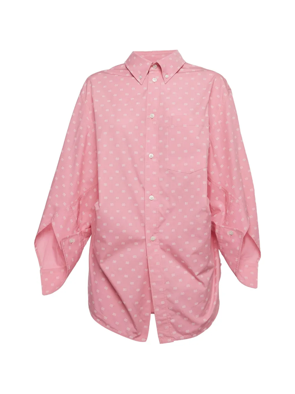Balenciaga Pre-Owned BB print oversized shirt - Rosa