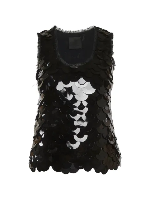 Givenchy Pre-Owned 시퀸 튤 탑