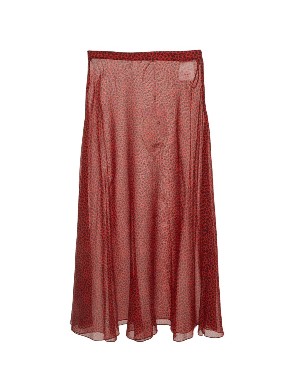 Christian Dior Pre-Owned leopard-print flared midi skirt - Rot