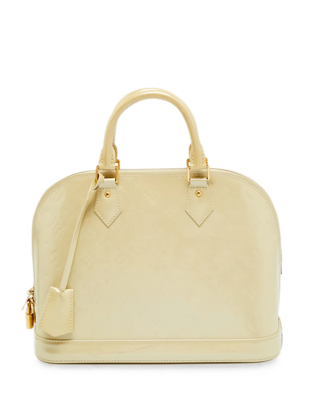Pre-owned Louis Vuitton 2011 Pm Alma Monogram Vernis Tote Bag In Neutral