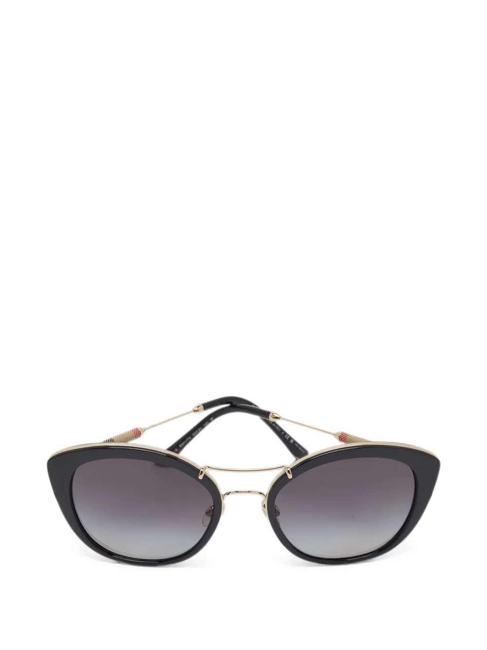 Burberry Pre-Owned check cat-eye sunglasses - Nero