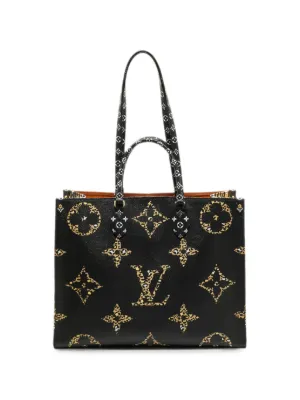 Louis Vuitton Pre-Owned Monogram leopard-print Tote Bag | Black