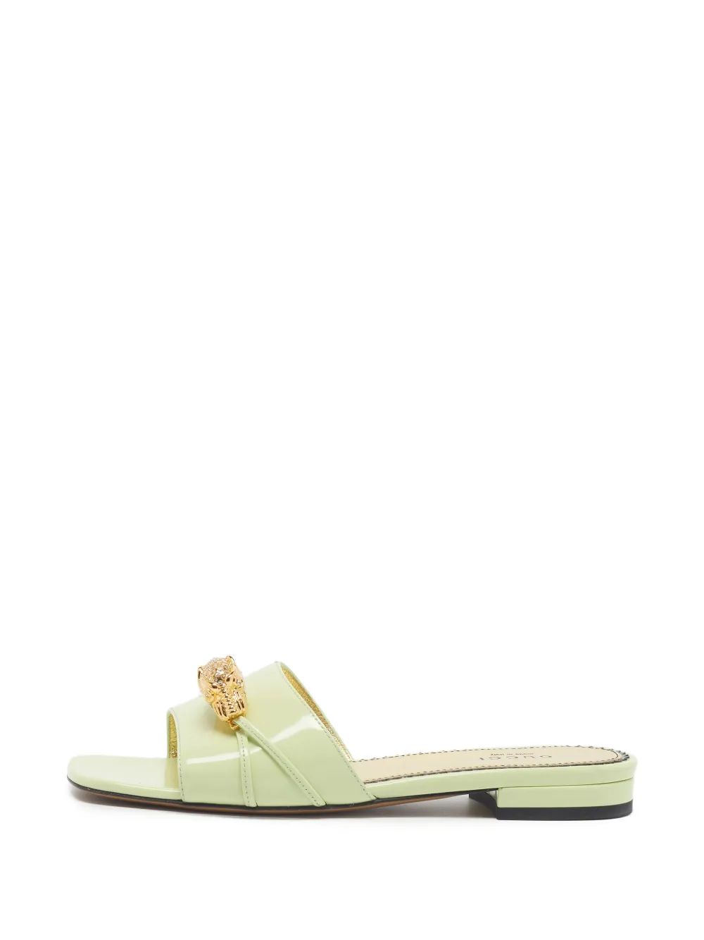 Gucci Pre-Owned Tiger Head crystal-embellished sandals - Verde