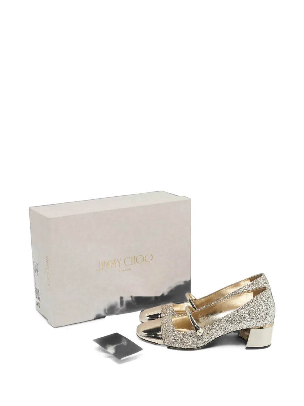 Jimmy Choo Pre-Owned Elisa glitter pumps - Gold