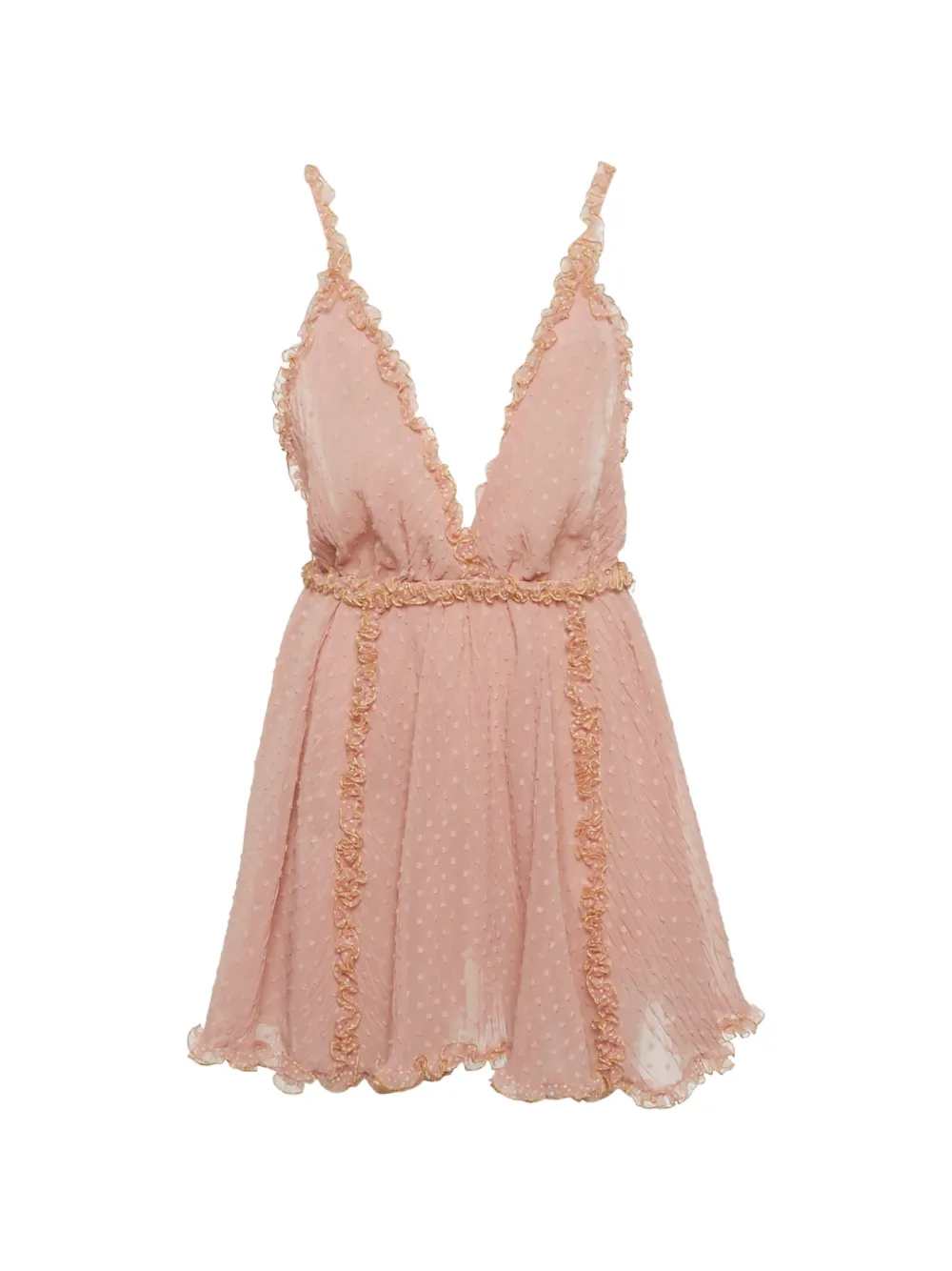 424 swiss-dot mini dress - Rosa