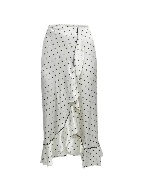 GANNI falda midi con volantes