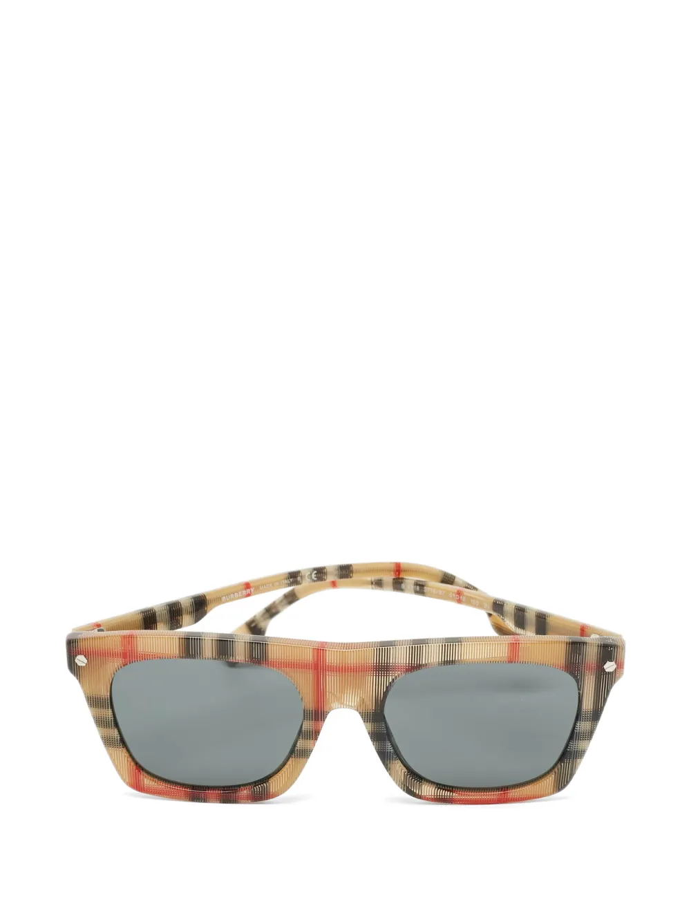 Burberry Pre-Owned Eckige B 4318 Camron Sonnenbrille mit Check - Nude