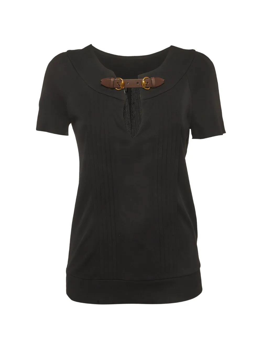 Gucci Pre-Owned pin-tucked blouse - Nero